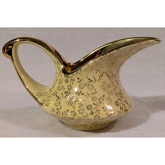 22 Kt Gold Sugar Bowl Creamer Salt & Pepper Shaker MCM Guaranteed Yellow Vtg USA - Picture 8 of 16